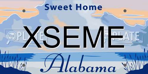 XSEME Alabama License Plate