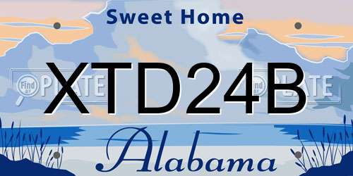 XTD24B Alabama License Plate