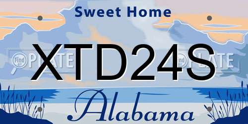 XTD24S Alabama License Plate