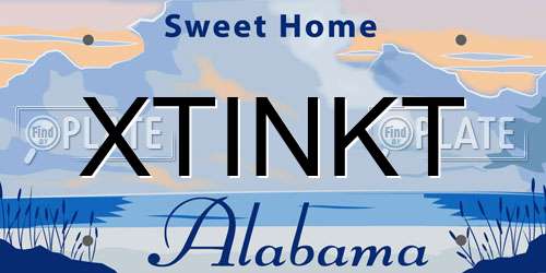 XTINKT Alabama License Plate