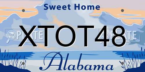 XTOT48 Alabama License Plate