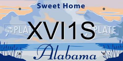XVI1S Alabama License Plate