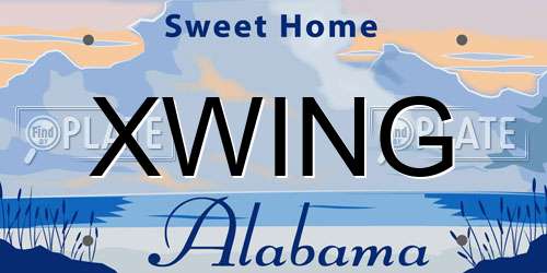 XWING Alabama License Plate