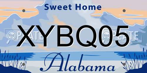 XYBQ05 Alabama License Plate