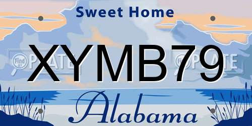XYMB79 Alabama License Plate