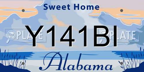 Y141BI Alabama License Plate