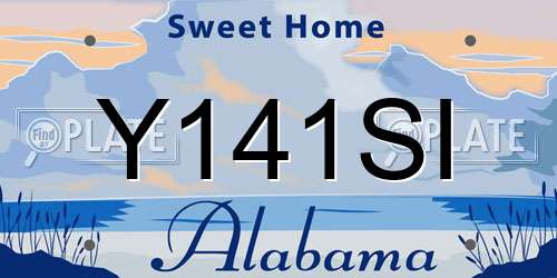 Y141SI Alabama License Plate