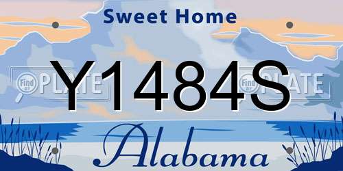 Y1484S Alabama License Plate