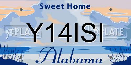 Y14ISI Alabama License Plate