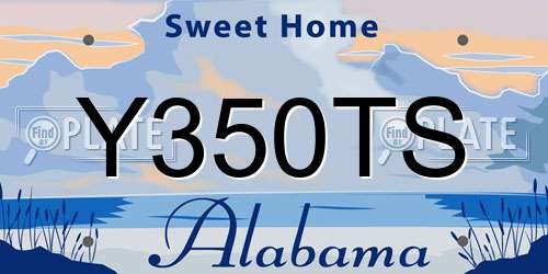 Y350TS Alabama License Plate