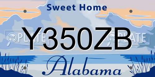 Y350ZB Alabama License Plate