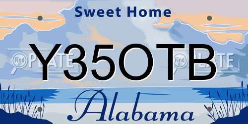 Y35OTB Alabama License Plate
