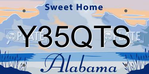 Y35QTS Alabama License Plate
