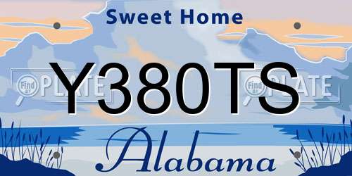Y380TS Alabama License Plate