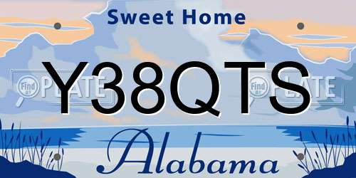 Y38QTS Alabama License Plate