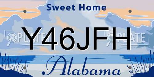 Y46JFH Alabama License Plate