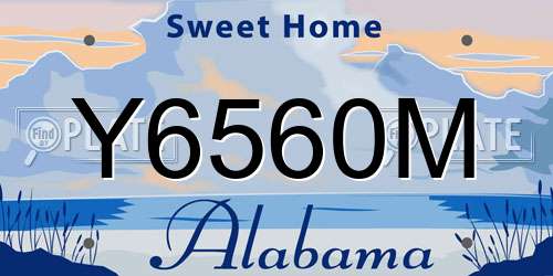 Y6560M Alabama License Plate