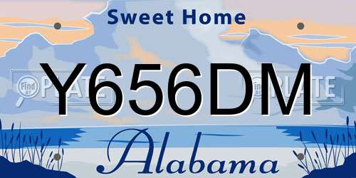 Y656DM Alabama License Plate