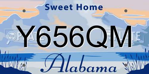 Y656QM Alabama License Plate