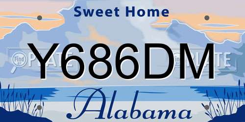 Y686DM Alabama License Plate