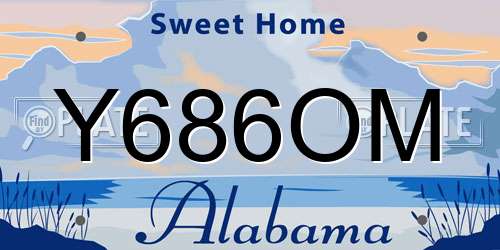 Y686OM Alabama License Plate