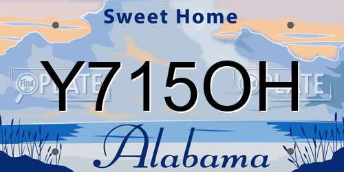 Y715OH Alabama License Plate