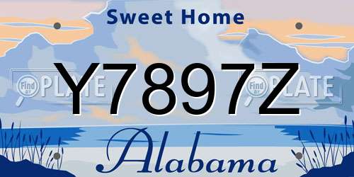 Y7897Z Alabama License Plate