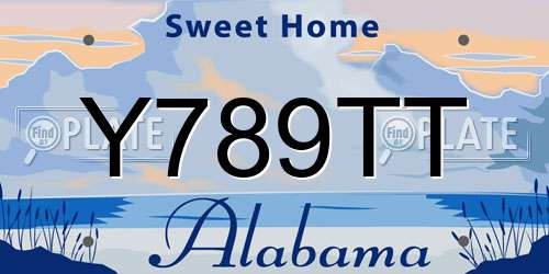 Y789TT Alabama License Plate