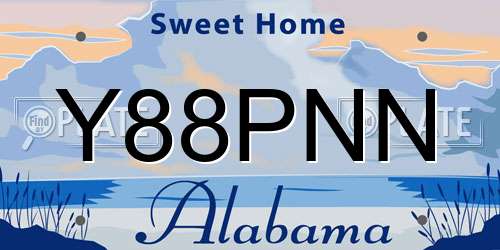 Y88PNN Alabama License Plate