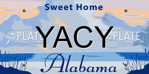 YACY Alabama License Plate