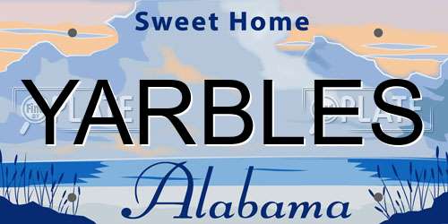 YARBLES Alabama License Plate