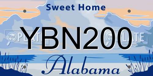 YBN200 Alabama License Plate