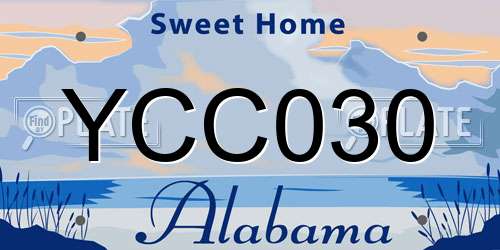 YCC030 Alabama License Plate
