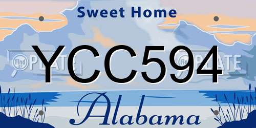 YCC594 Alabama License Plate