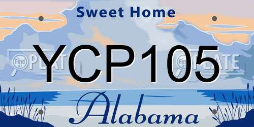 YCP105 Alabama License Plate