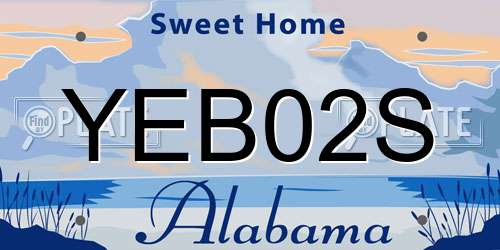 YEB02S Alabama License Plate