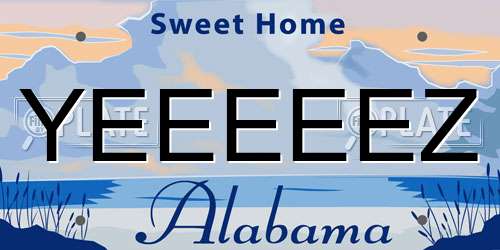 YEEEEEZ Alabama License Plate
