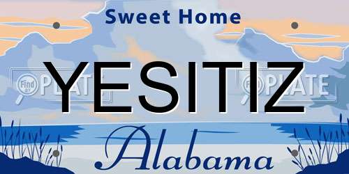 YESITIZ Alabama License Plate