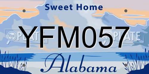 YFM057 Alabama License Plate