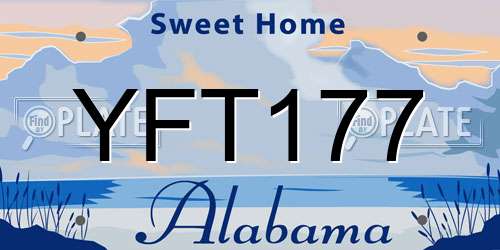 YFT177 Alabama License Plate