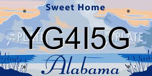 YG4I5G Alabama License Plate