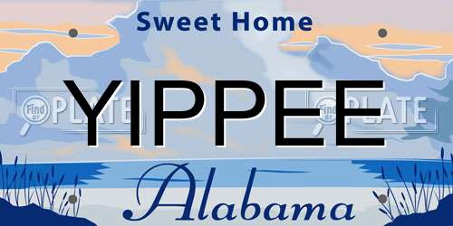 YIPPEE Alabama License Plate