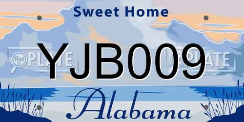 YJB009 Alabama License Plate