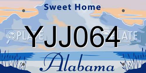 YJJ064 Alabama License Plate