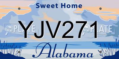 YJV271 Alabama License Plate