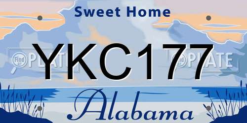 YKC177 Alabama License Plate