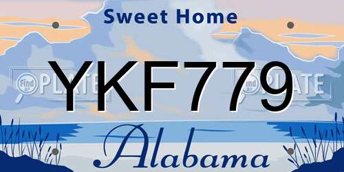 YKF779 Alabama License Plate
