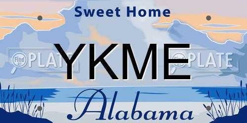 YKME Alabama License Plate