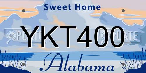 YKT400 Alabama License Plate