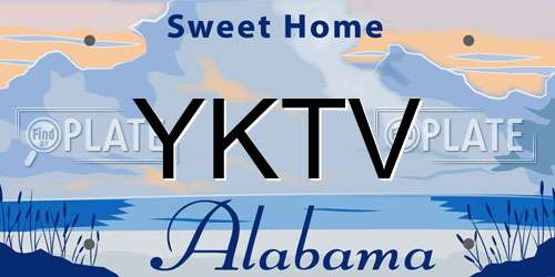 YKTV Alabama License Plate